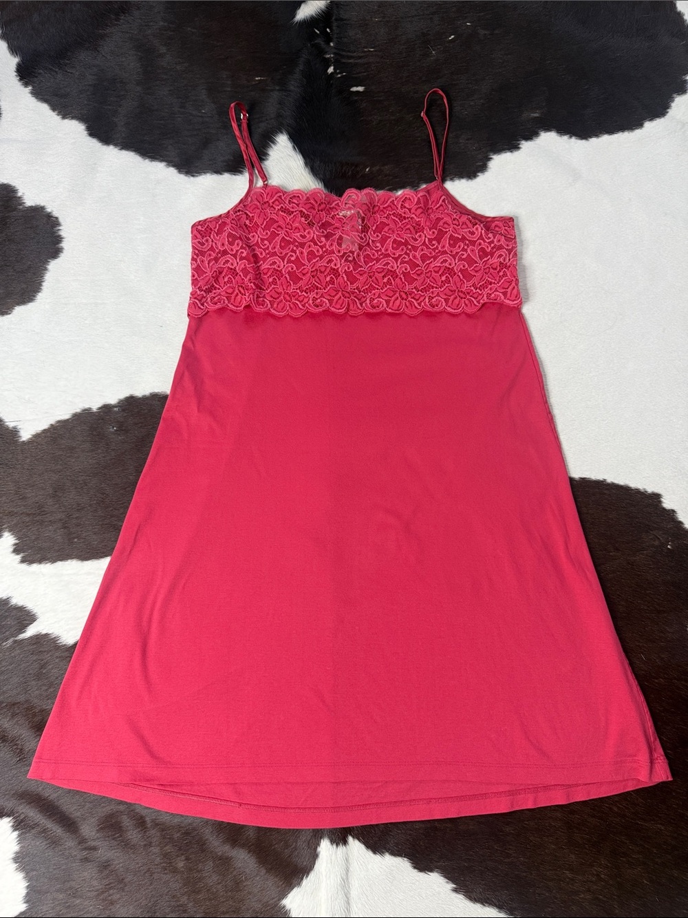 Hanro Pink Lace-Trim Chemise